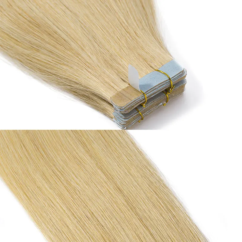 SEGO 12" -24" Straight Tape In Human Hair Extensions Non-remy On Adhesive Invisible PU Skin Seamless Weft Hair Extension