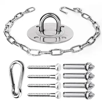 

Hanging Chair Chain With Carabiner Stainless Steel Heavy Duty Hammock Hanging Chain Kit Support Dropshipping