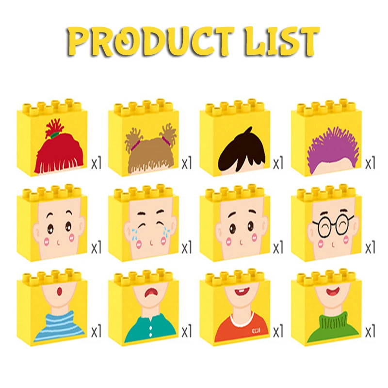 12 шт. строительные блоки большого размера дуплексные пластиковые в сборе сделай