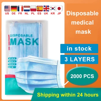 

10/50/100/200Pcs 3-Layer Disposable Medical Masks Breathable Surgical Face Mouth Mask Dustproof Adult Protection Earloops Mask