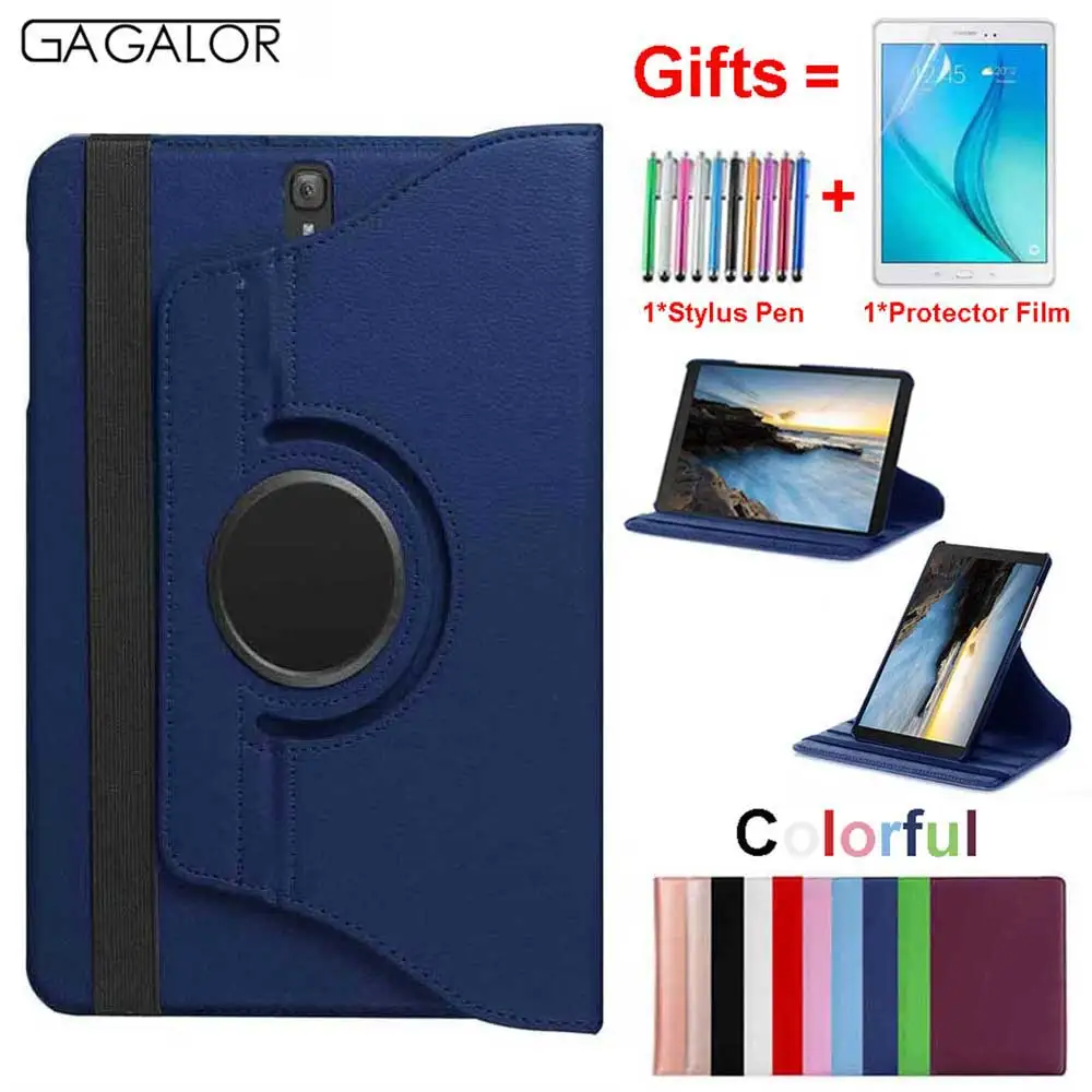 360 Rotating Case Cover For Samsung Galaxy Tab S3 9.7 inch 2017 Tablet SM T820 T825 Pu Leather Stand Funda With Pen+Film | Компьютеры и
