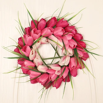 

Fake plant Artificial Flowers Wreath Indoor Outdoor Tulip Door Garland