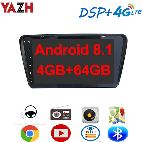 8.1 RAM 4GB ROM 64GB YAZH Android 8,1 авто радио плеер для VW Skoda Octavia A7 с 4 Гб 64 Гб Восьмиядерный gps дисплей Bluetooth 5,0 зеркальная ссылка - Цвет: 8.1 RAM 4GB ROM 64GB
