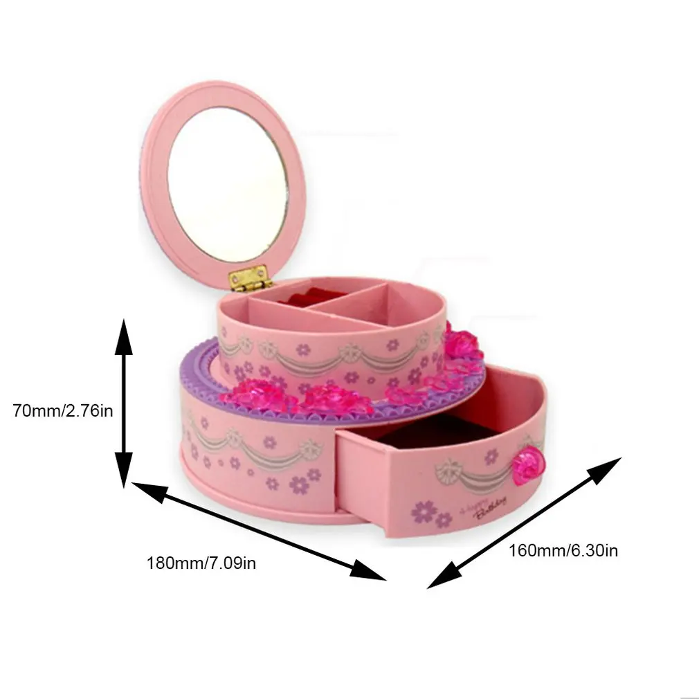 Форма торта декоративная портативная креативная прекрасная музыкальная шкатулка для девочек подарок на день рождения настольное украшение