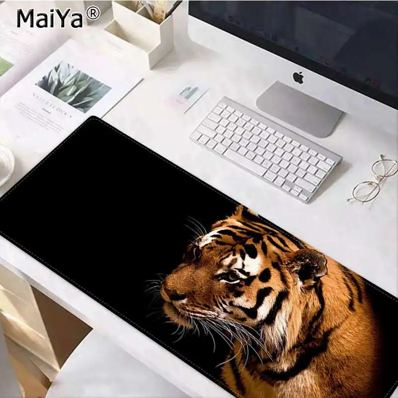 Maiya мои любимые животные тигровый геймерский плеер стол ноутбука резиновый коврик для мыши женской обуви большого Мышь Pad клавиатуры коврик