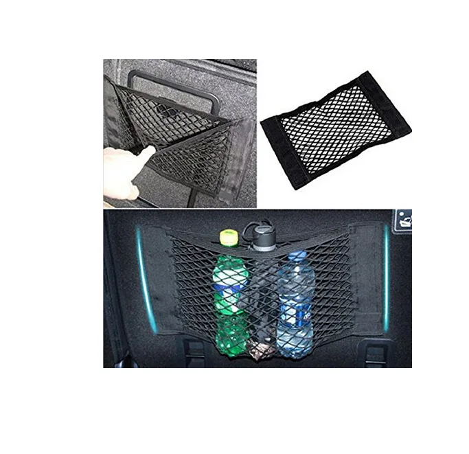 

Car Trunk Double Layer Velcro String Bag Seat Back String Bag Car Luggage Net Storage