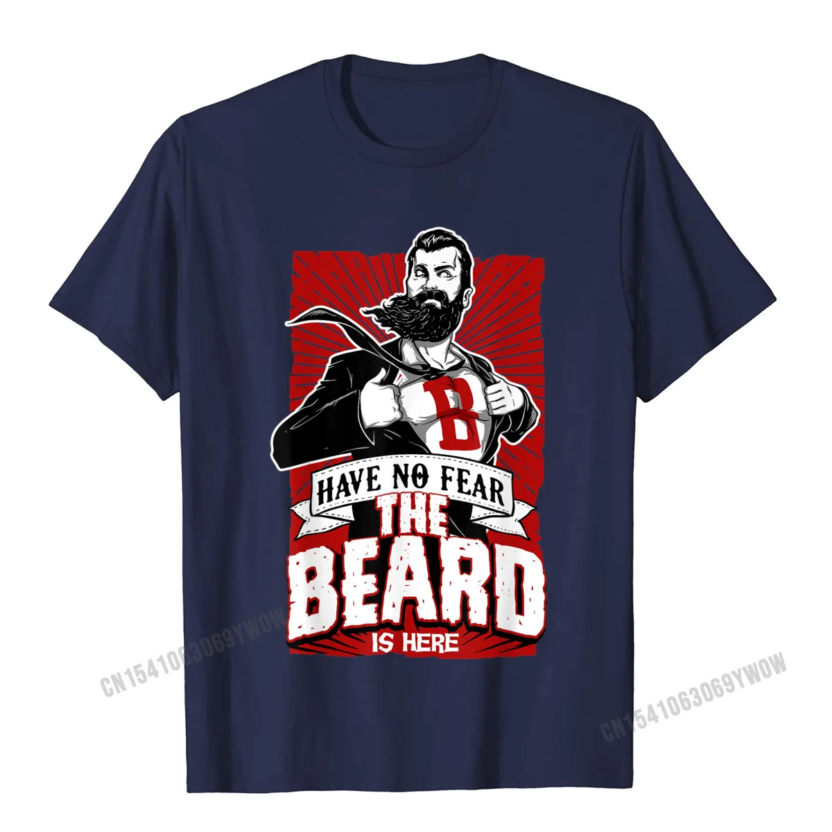 100% Cotton Fabric Men Short Sleeve Personalized T Shirt Casual Tops Shirts Wholesale cosie O Neck T Shirt Top Quality Have no fear the beard is here know things Tshirt Tee Shirt__42 navy