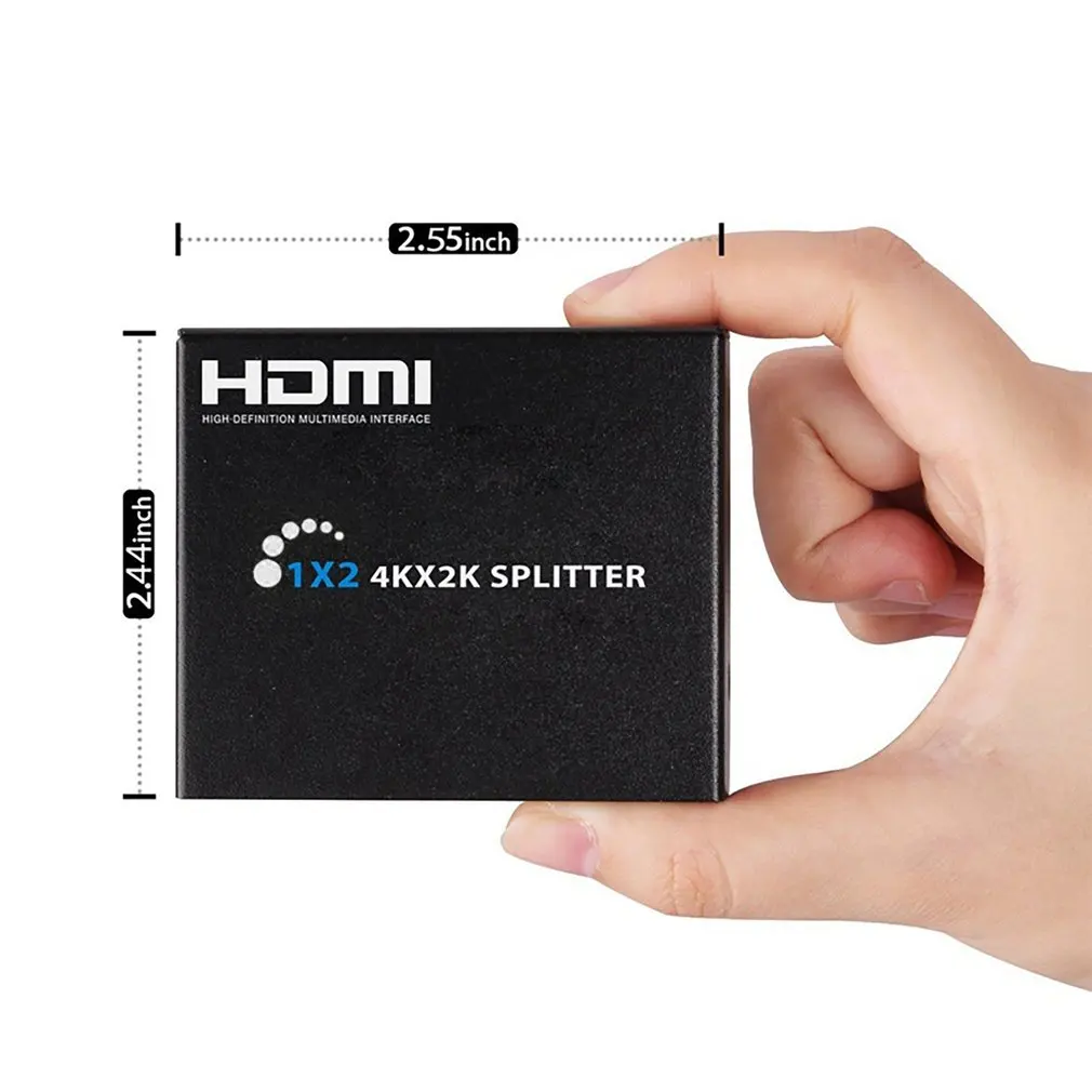 HDMI split ter Full HD 1080p видео HDMI коммутатор 1X2 split 1 In 2 Out усилитель дисплей адаптер для HDTV DVD