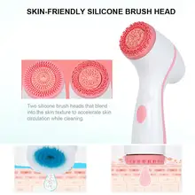 Силиконовая щетка для очищения лица Удаление прыщей пор скраб-машина