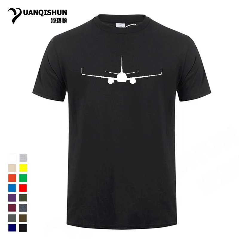 Boeing 737 Aircraft Print T-shirt High Quality 16 Colors Summer Man T Shirt New Men Short sleeves Tops Tee Tshirt Unisex Clothes | Мужская