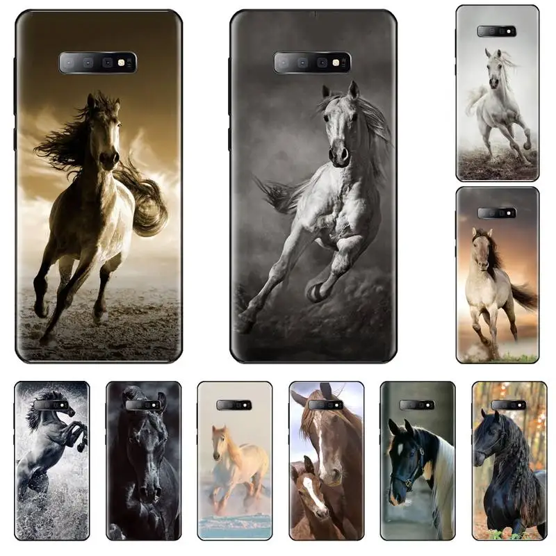 

Horse Horses Running Phone Case For Samsung Galaxy S5 S6 S7 S8 S9 S10 S10e S20 edge plus lite