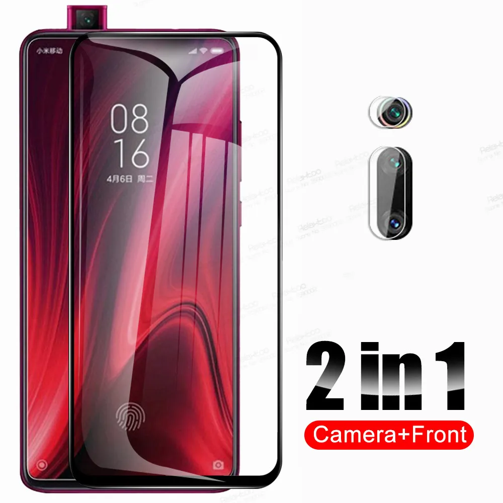 2 в 1 закаленное стекло для камеры Xiaomi Mi 9 T Pro Mi9 9tpro Xiomi Lite 8 Light 9SE защита экрана 9D