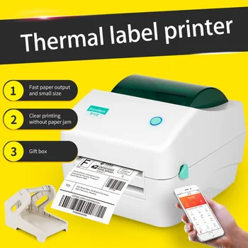 

Thermal Barcode Label Printer With Label Holder Compatible with Aliexpress Amazon Ebay Etsy Shopify Shipping Label Printer 108mm