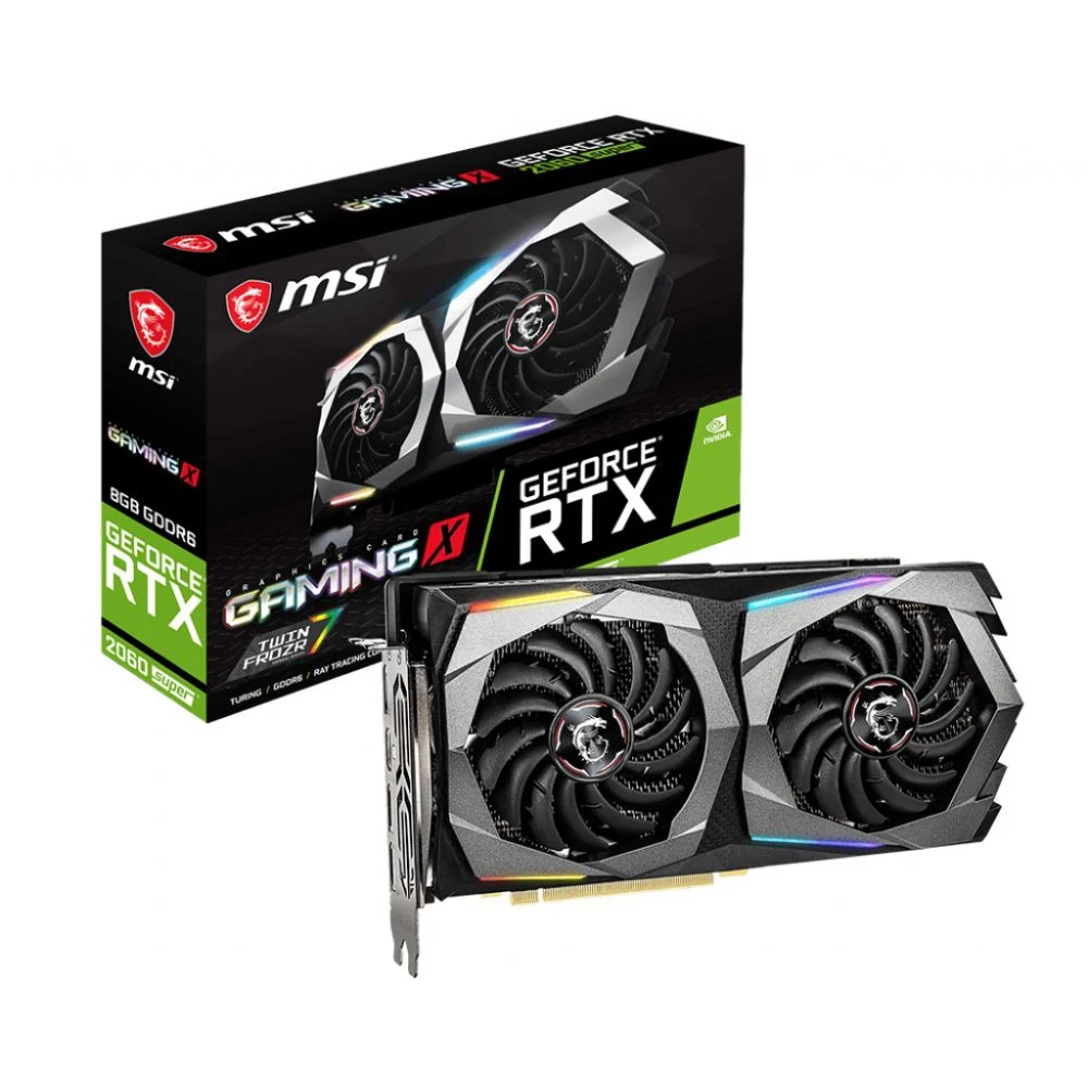 Видеокарта MSI PCI-E RTX 2060 SUPER GAMING X NV RTX2060SUPER 8192Mb 256b GDDR6 1680/14000/HDMIx1/DPx