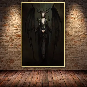 

HD Game of Diablo IV Oil Painting on Canvas Posters and Prints Cuadros Wall Art Pictures For Gamer Room Decor
