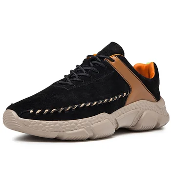 

Genuine Leather Men's Casual Shoes US13 Plus Size Non-slip Deodorization Process Men's Sneakers Suitable All Seasons Tennis Shoe