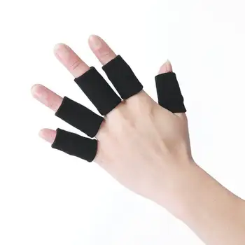 

10pcs Sports Finger Cover Sweatband Stretchy Wrap Finger Sleeve Arthritis Support Volleyball Finger Protection