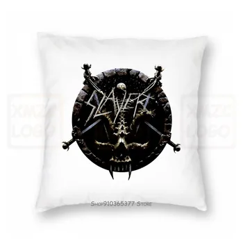 

Slayer Mens Pillow case Grayish Bone Skull Created Circle Crest Image Women Men