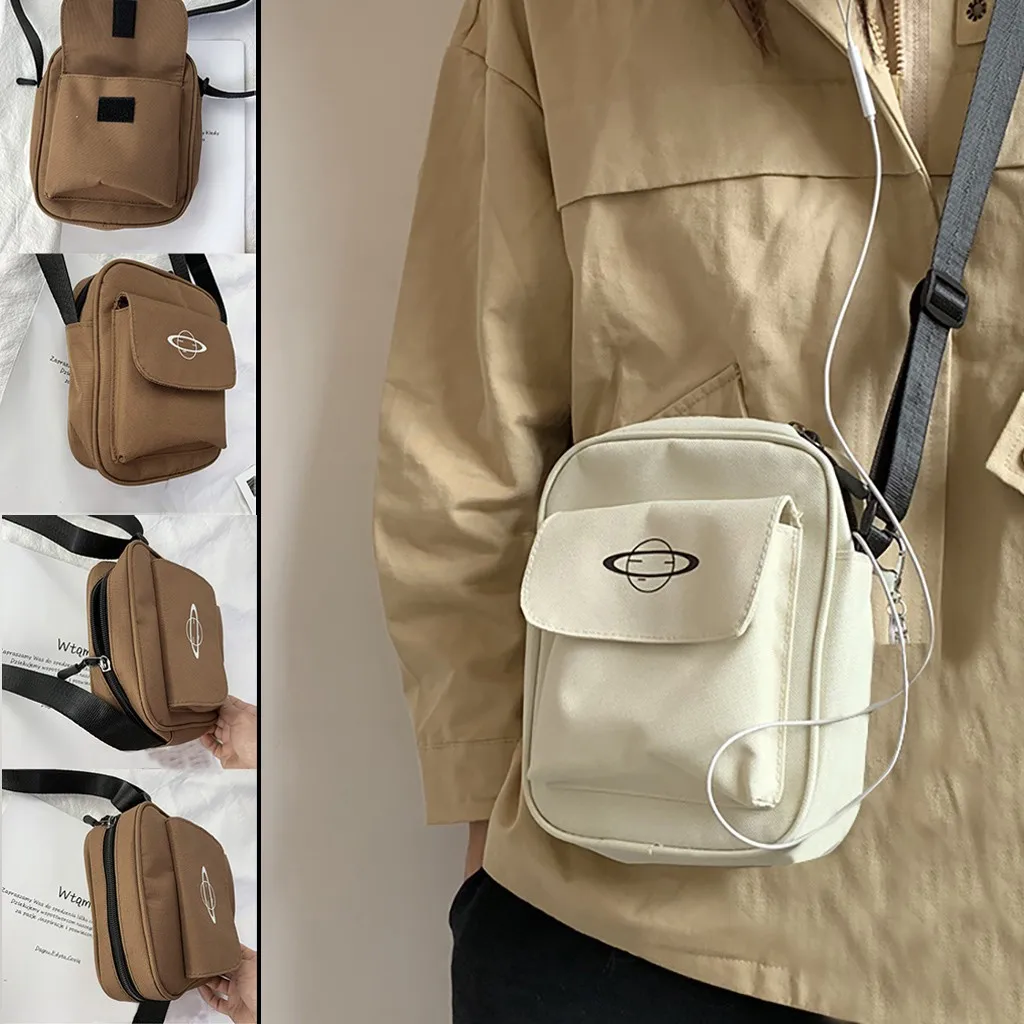 

OCARDIAN Women bags Fashion lady student planet canvas bag monochrome color handbag wallet Shoulder Messenger bags S10
