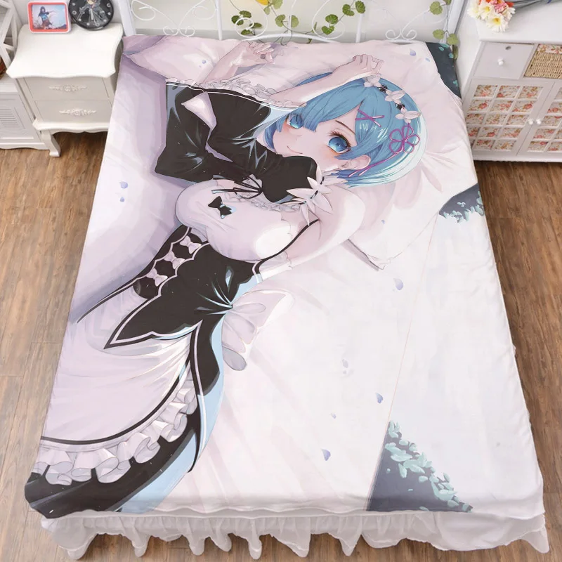 2020-Ян обновление аниме Re Zero kara Hajimeru Isekai Seikatsu Rem Ram молочное волокно простыня