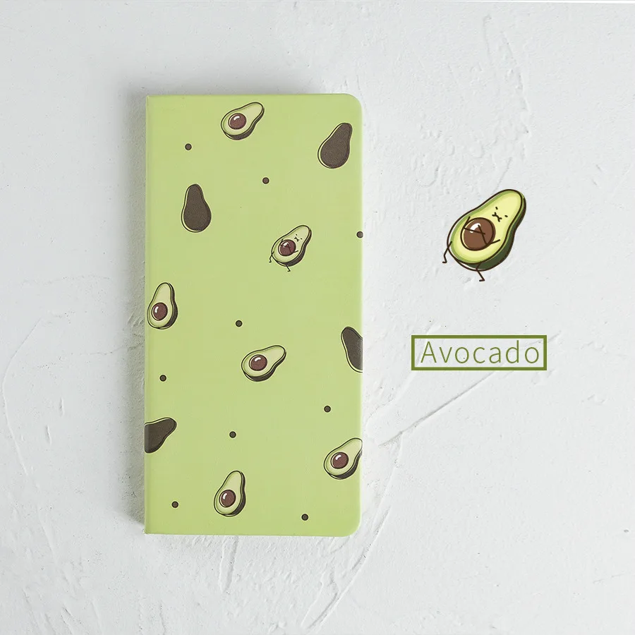 Avocado Mr paper карманная Обложка из искусственной кожи, записывающая книжка с фруктами и якультами, ежемесячный недельный ежедневный блокнот, легко носить с собой - Цвет: Avocado