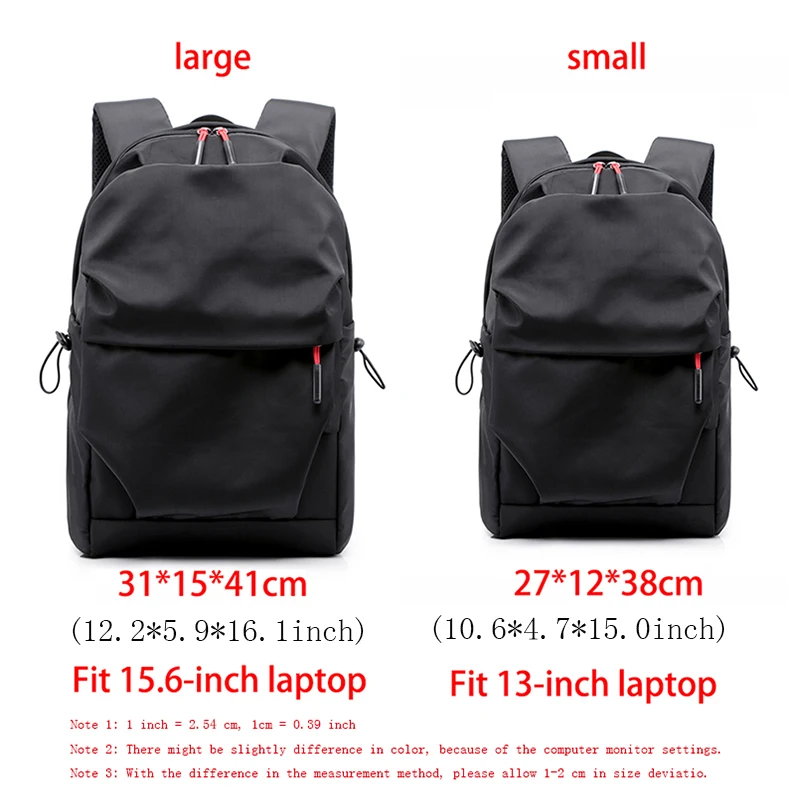 Multifunction Waterproof Backpack Men Luxury Student School Bags Notebook Backpacks Casual Pleated 15.6 Inch Laptop Bag For Men