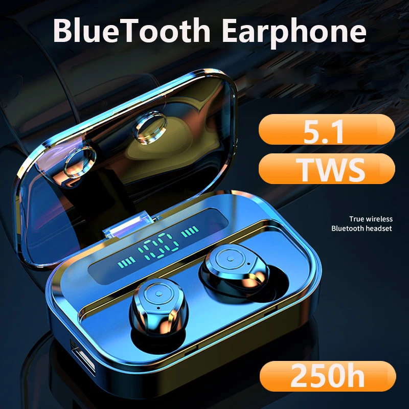 BlueTooth Earphone Tws Earbuds Headset Bluetooth 5.1 Touch Digital Display Wireless Headphones M7s M7 X7 Bluetooth headset