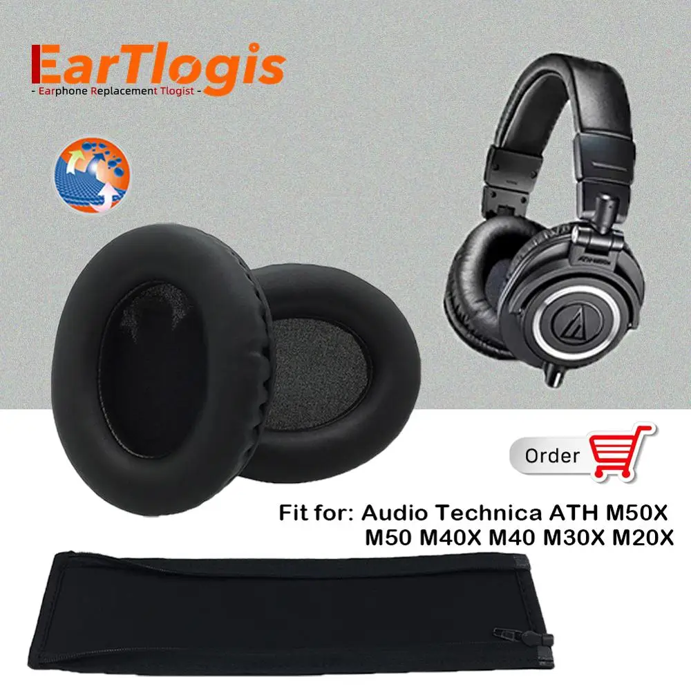 EarTlogis запасные части для женской модели ATH M50X M50 M40X гарнитура амбушюры бампер