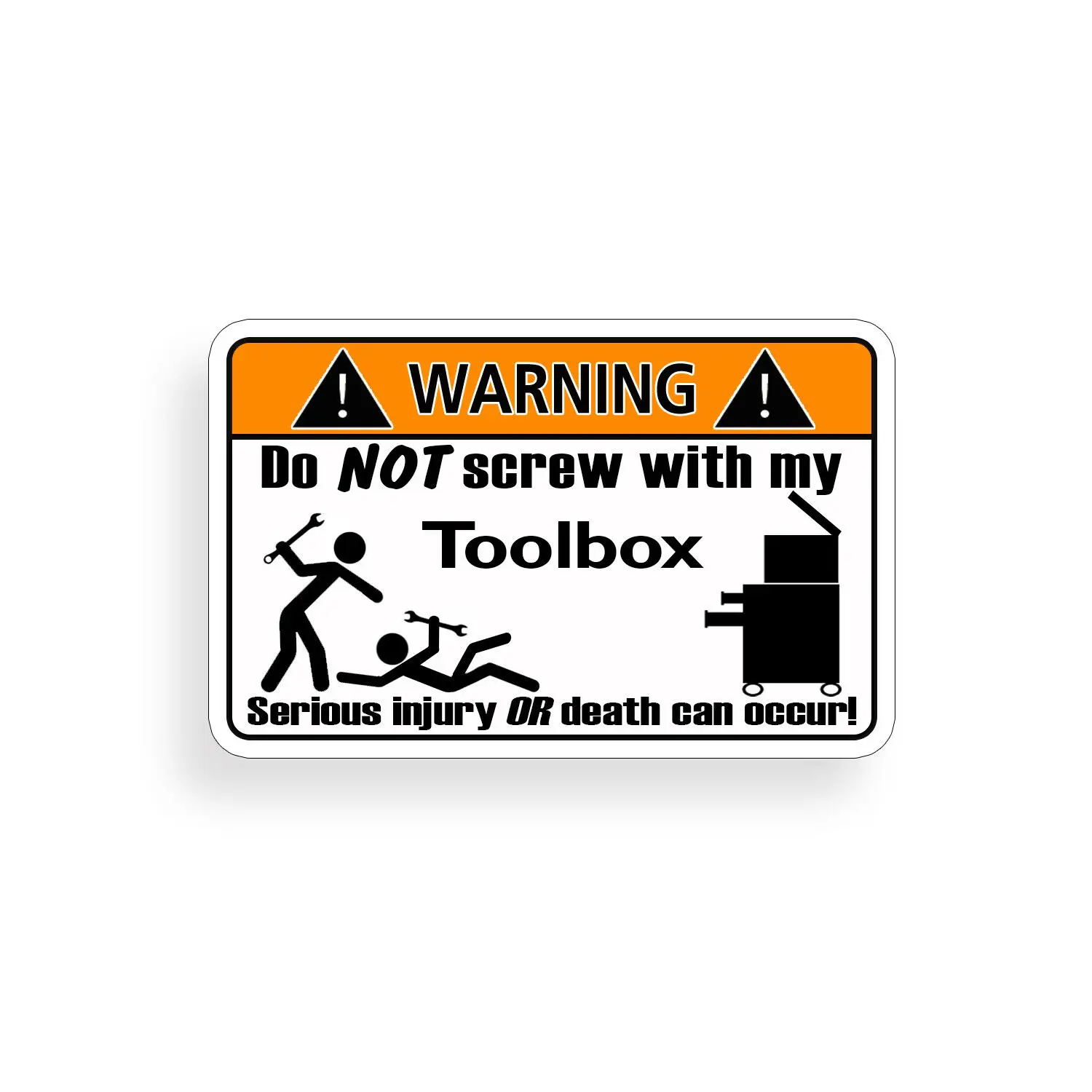 Dodgy Engineer Funny Toolbox Workshop Warning Stickers Garage Stickers 