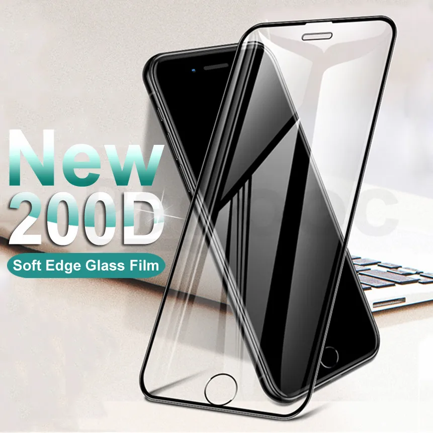 200D защитное закаленное стекло с закругленными краями для iPhone 6S 6 7 8 Plus X XS стекло XR 11Pro Xs Max чехол с защитной пленкой для экрана|Защитные стёкла и плёнки|   | АлиЭкспресс