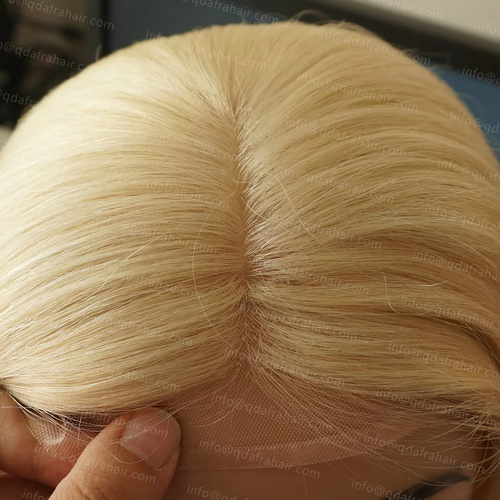 Hstonir кружевной передний Шелковый Топ Топпер блонд 613 парик Европейский Реми волосы кошерный передний парик для женщин TP31