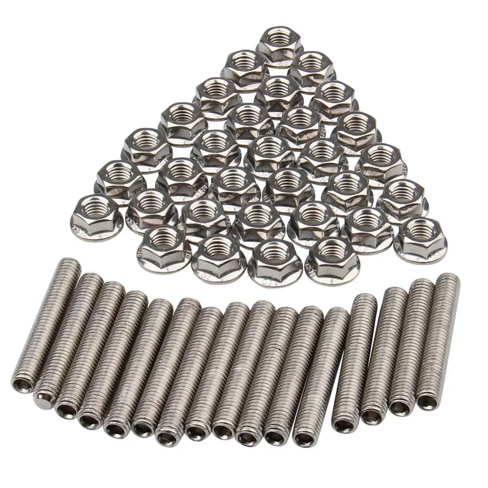 Stainless Steel Bolts Exhaust Manifold Header Stud Kit For Ford F150 4