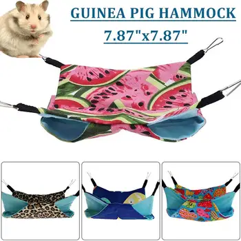 

Hamster Hammock Hamster Cage for a Hamster Guinea Pig Double-layer Cotton Warm Hanging Bed Hamster Nest Hamster Accessories