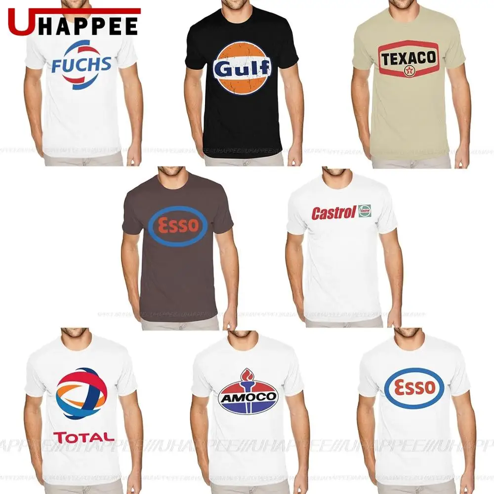 

Vintage Oil Retro Gas Petrol brand Logo T-Shirts Oversized Summer Car Motorsport 70's 80's Shirts Birthday Gift Tees