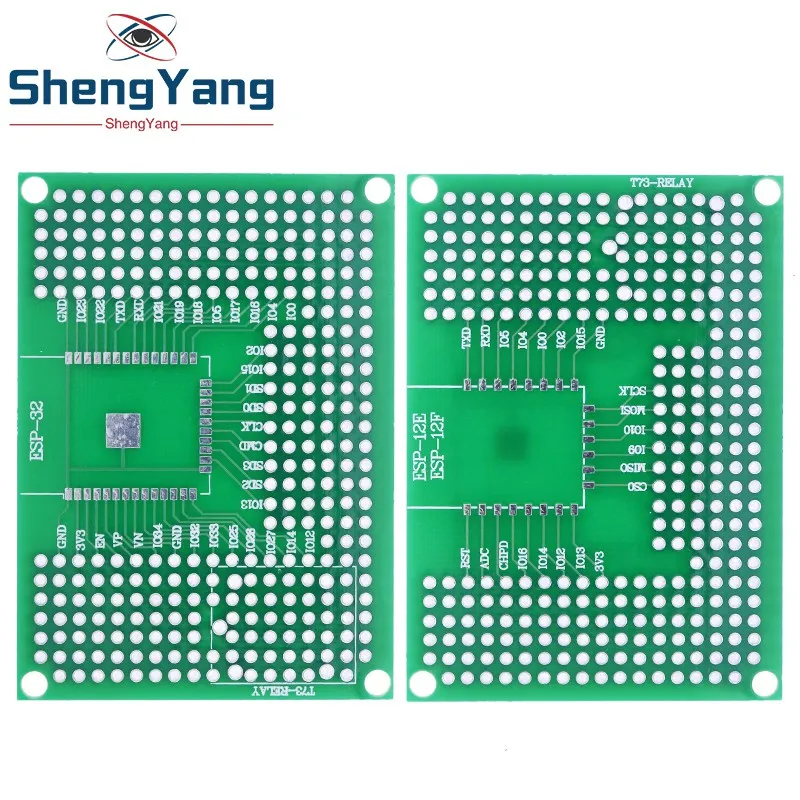 5x7CM Double Side Prototype PCB Board Breadboard Protoshield For Arduino Relay ESP8266 WIFI ESP-12F ESP-12E ESP32 ESP32S pcb board