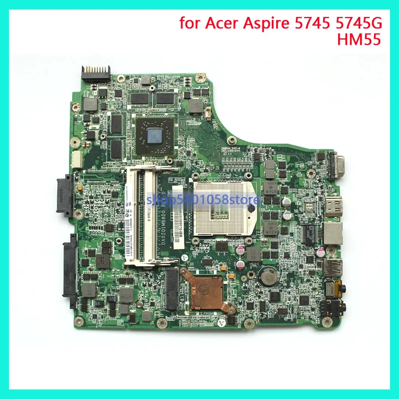 

MB.PSL06.001 MBPSL06001 DA0ZQ1MB8D0 HM55 w HD5650 GPU for Acer Aspire 5745 5745G Laptop Motherboard Mainboard Tested