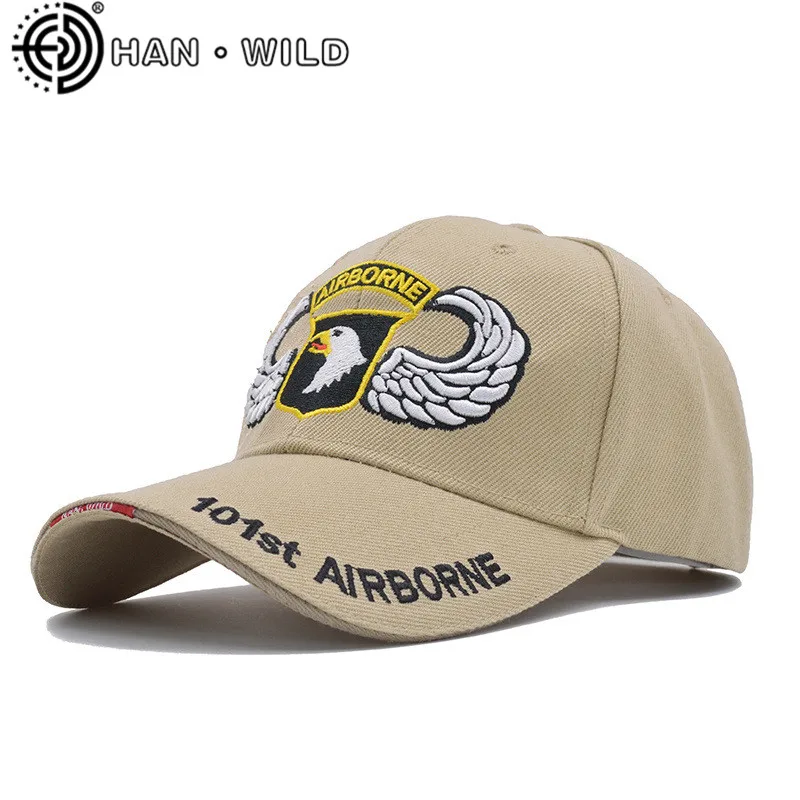 [HAN WILD] 101st Airborne Division бейсбольная кепка мужская армейская Кепка папа Кепка AIR FOREC Спортивная тактическая Кепка Bone Snapback теннисная Кепка s - Цвет: Хаки