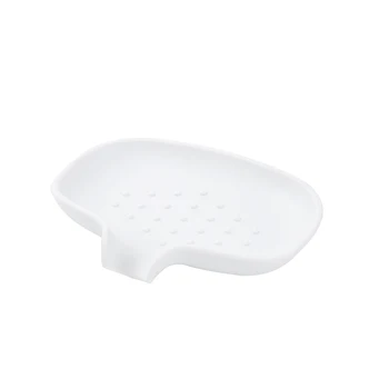 

Soap Dish Solid Silicone Rubber Desktop Modern Bathroom Sink Storage Easy Cleaning Anti Slip Home With Drain Kitchen Counter
