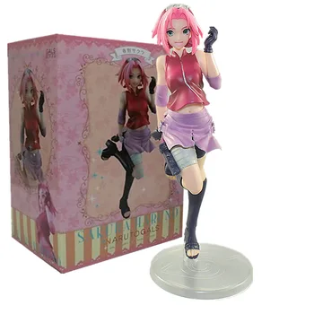 

22cm Naruto Shippuden Figurine Haruno Sakura Standing Ver. Action Figures Anime Naruto Figure Collectible PVC Model Toys Doll