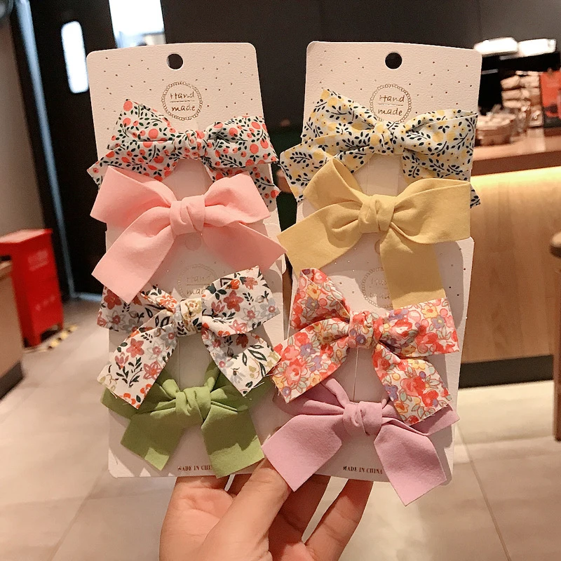 2pcs Baby Embroider Lace Hair Bow With Clips,Newborn Curled Edge Hair Bow Nylon Hair Bands for Girls Hairpins Toddler Barrettes flower hair clips