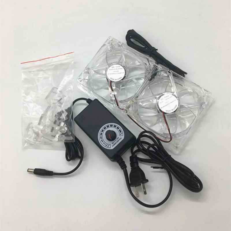 Silent Waterproof transparent cooling fan 2/3/4/6 fans for Aquarium Chiller