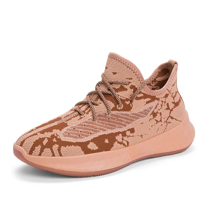 Роскошная брендовая мужская обувь; спортивная дышащая мужская обувь с сеткой; спортивная обувь для бега; носки FlyWire; обувь для бега; нескользящие спортивные кроссовки для мужчин - Цвет: Terracotta Army