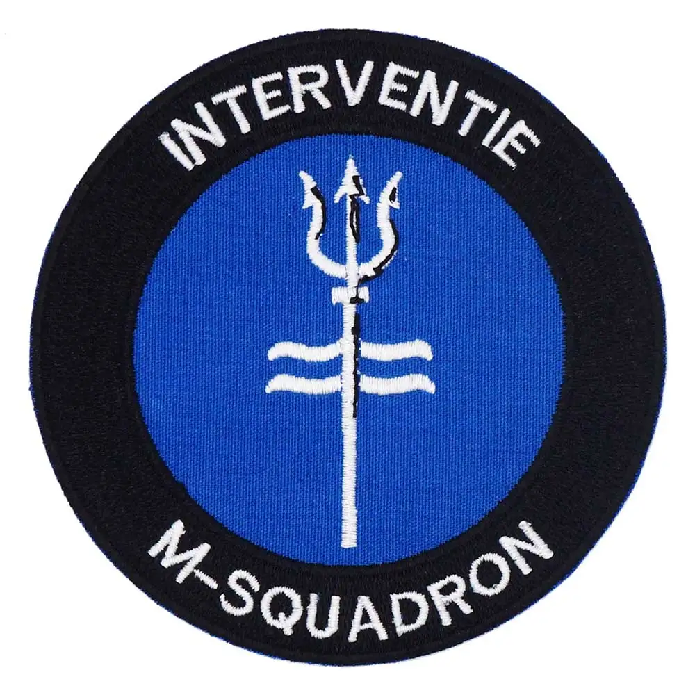 INTERVENTIE police M-SQUADRON Embroidered Applique Sewing Label punk biker Patches Clothes Accessories Badge | Дом и сад