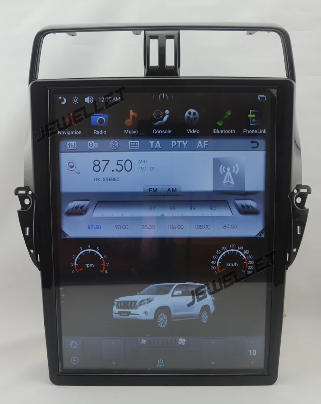 

17" tesla style vertical screen android 9.0 Six core Car GPS radio Navigation for Toyota Land Cruiser Prado 2018
