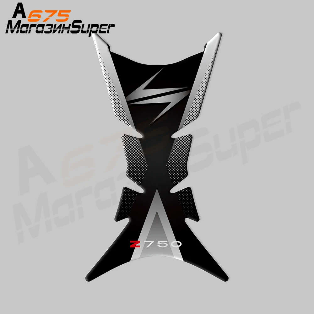 3D Мотоцикл Танк Pad протектор Наклейка рыбья кость наклейка для Kawasaki Ninja Z750 ZR750 Z 750 07 08 09 10 11 12 - Цвет: WL-B