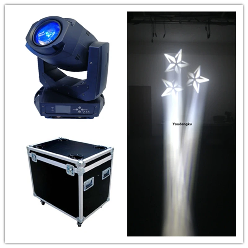 2pcs with case led dmx lyre spot Beam Wash Moving Head Light RGBW 4-in-1 pro light moving heads 200W LED Spot Moving Head Light