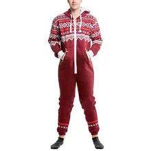 Мужские комбинезоны, повседневный Рождественский комбинезон с капюшоном, длинный рукав, карманный сценический костюм, большие размеры, мужские комбинезоны на молнии