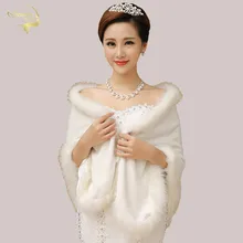 Capa Novia Модные женские осенние зимние шали из искусственного меха широкие большие палантины теплые дамские шарфы красные меховые накидки для свадебной вечеринки