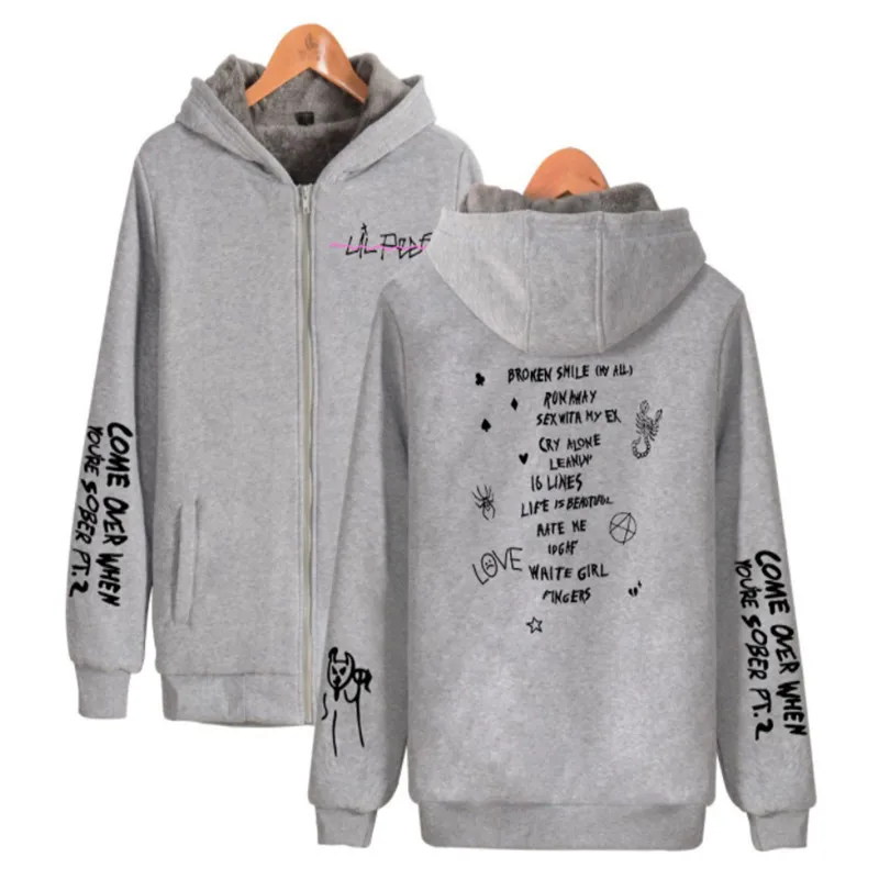 Модный популярный бренд стиль Lil Peep уличная матовая и Толстая Толстовка большого размера для мужчин и женщин 4XL
