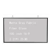 Thinyou 100 inch 16:9 Projector Screen Matte Gray Fabric Fiber Glass Movie HD Home Theater Screen for Party Meeting Display Thinyou 100 inch 16:9 Projector Screen Matte Gray Fabric Fiber Glass Movie HD Home Theater Screen for Party Meeting Display